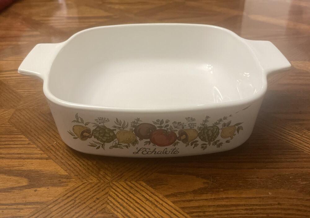 VTG Corning Ware Spice Of Life L’Echalote A-1 Casserole Dish 1 Qt NO LID READ